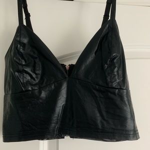 Leather Crop Top